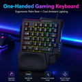 Ergonomic Wired Gaming Keyboard - LED Rainbow Backlight, 35-Key | Ultima Series