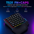 Ergonomic Wired Gaming Keyboard - LED Rainbow Backlight, 35-Key | Ultima Series