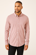 Threads 4 Thought Mens Mika Pique Button-Down Shirt in Heather Lilac, M