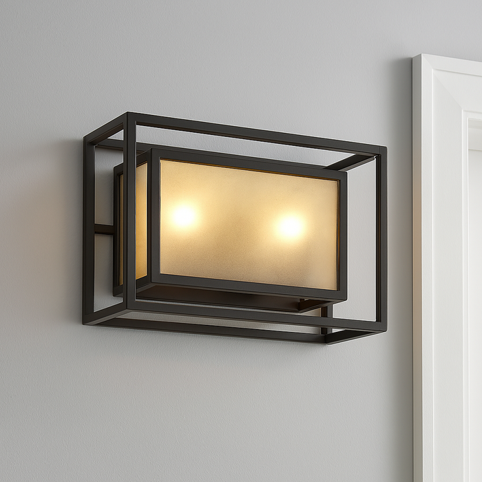 World Imports 4182-55 Hilden Collection 2-Light Wall Sconce, Aged Bronze