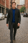 Calvin Klein Mens Prosper X-Fit Slim Fit Overcoat