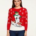 Isabellas Closet Womens Just Chillin Ugly Christmas Sweater