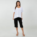 Women's Cotton Gauze Nydia Capri With Pockets