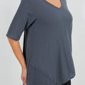 Dagny Top - Cotton Knit Accents Overlay a Fun Sidekick 100% Cotton Gauze