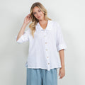 Sloanne Button-Up  100% Cotton Gauze