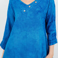Lu V-Neck Top 100% Cotton Gauze