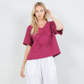 Women's 100% Cotton Gauze Turtle Top
