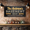 Custom Vintage Rust Basement Bar Sign III