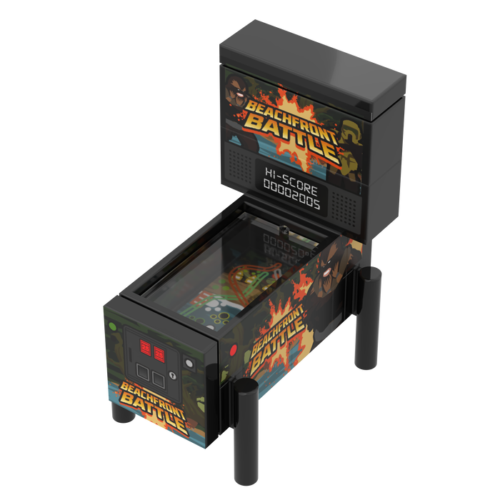 Beachfront Battle Brick Wars Pinball Arcade Machine Building Set