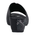 Women's Dacia Black Snake-Skin Wedge Sandals