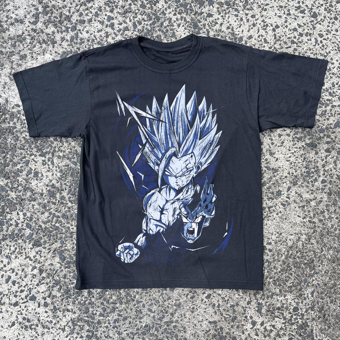 Vintage 00S Dragon Ball-Z 'Gohan Super Sayain 2' Black T-Shirt