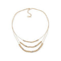 Anne Klein Gold-Tone Pave Fireball & Bead Layered Necklace, 16 + 3" Extender"
