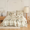 DaDalogy Enchanted Meadow Floral Quilt Set - Beige Rose Green