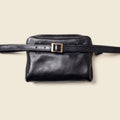 Leather Fanny Pack - Black