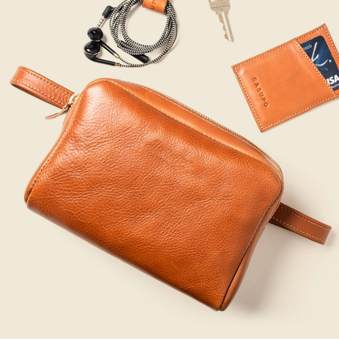 Leather Fanny Pack - Natural