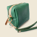 Mini Zipper Bag with Wristlet - Green