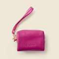 Mini Zipper Bag with Wristlet - Pink