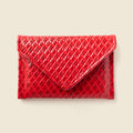 Mini Envelope Wallet With RFID protection - Red Woven