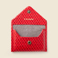 Mini Envelope Wallet With RFID protection - Red Woven