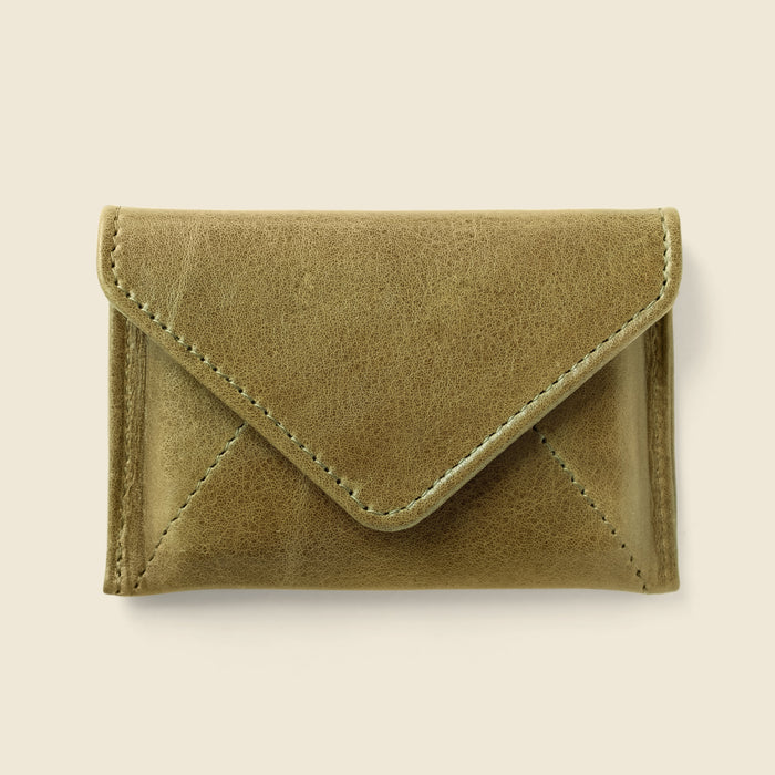 Mini Envelope Wallet With RFID protection - Olive