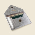 Mini Envelope Wallet With RFID protection - Silver Woven