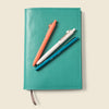 Refillable A5 Leather Notebook Cover – Teal