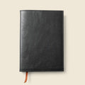 Refillable A5 Leather Notebook Cover – Black