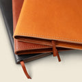 Refillable A5 Leather Notebook Cover – Black