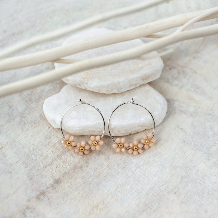 Daisy silver earrings