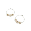 Daisy silver earrings