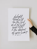 11x17 Delight yourself in the Lord