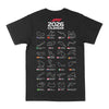 F1 2026 Race Calendar Graphic Tee