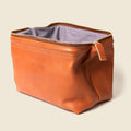 Leather Toiletry Bag - Natural