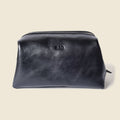 Leather Toiletry Bag - Black