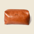 Leather Toiletry Bag - Natural