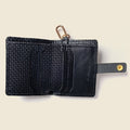 Leather Bifold Wallet with Snap & Key Ring - Black Limited Edition