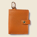 Leather Bifold Wallet with Snap & Key Ring - Tan Limited Edition