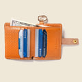 Leather Bifold Wallet with Snap & Key Ring - Tan Limited Edition