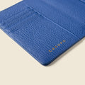 Leather Passport Wallet with RFID Shield- Cobalt