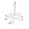 Fa-la-la silver ornament