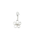 Flower silver charm