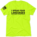 Four Languages - Safety Yellow Hi-Vis T-Shirt