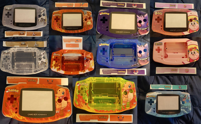 GBA Game Boy Advance Case Replacement Shell Full Housing Pokemon