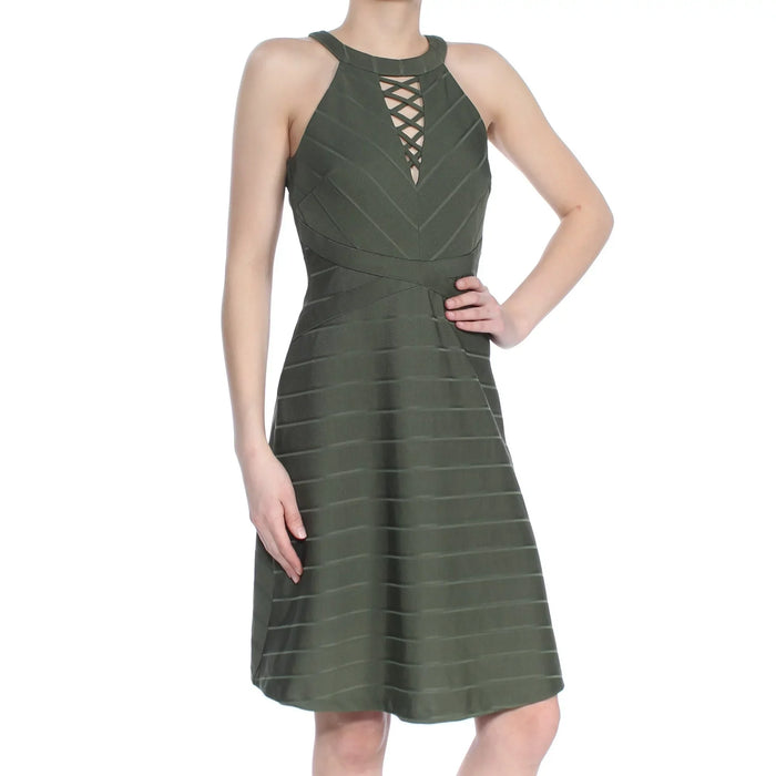 Guess Womens Halter Lace up Mini Dress,Size  2