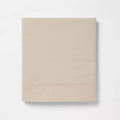 Threshold 300 Thread Count Ultra Soft Flat Sheet True Khaki, Queen