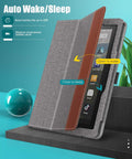 Gray Fabric Texture Folio Case - Amazon Fire HD 8 and Fire HD 8 Plus (2020-2024 release)