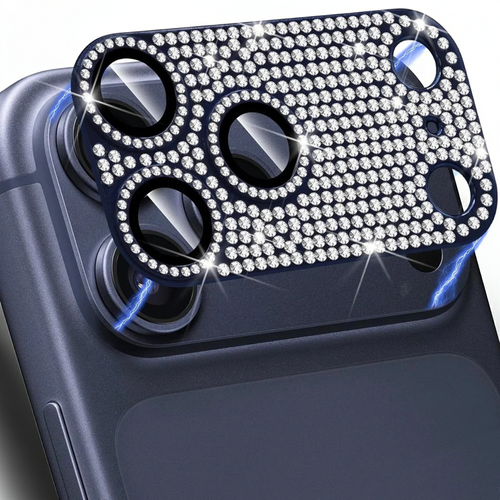 17 Pro Camera Lens Protector – 9H Tempered Glass, Dark Blue