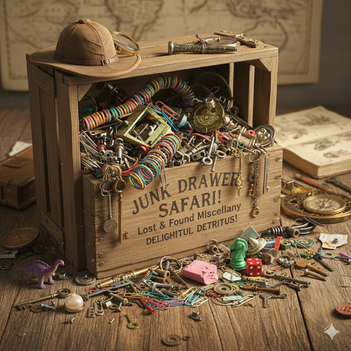 The Junk Drawer Safari! 🧐 A Whimsical Mystery Box of Curious Oddities & Lost Things!!