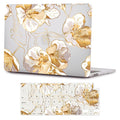 MacBook Pro Clear Case 16-inch (M1–M5, M5 Pro/M5 Max) - Gold Botanical Design
