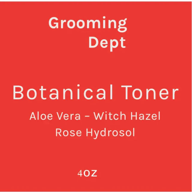 Grooming Dept Rose Hydrosol Botanical Toner 4 Oz